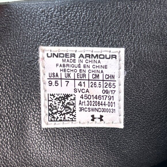 Under Armour Sportwear High Top Sneaker Womens 9.5 Black Leather Neoprene Lining - Picture 11 of 11